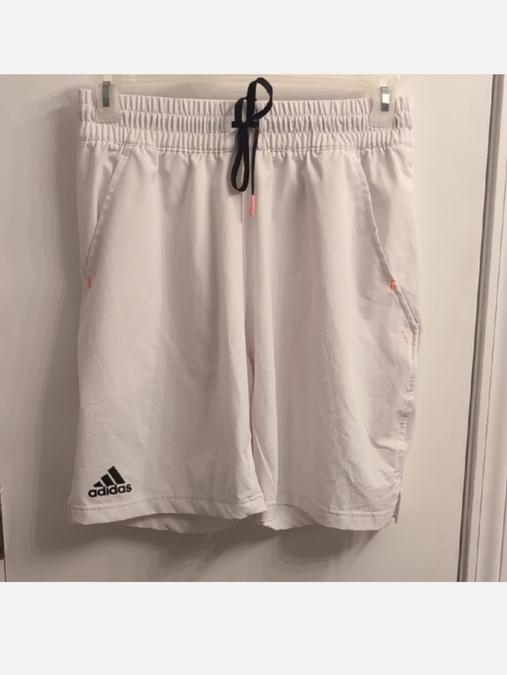New Adidas Ergo Heat Ready Shorts Men's Medium M9 White Elastic Waist Tennis